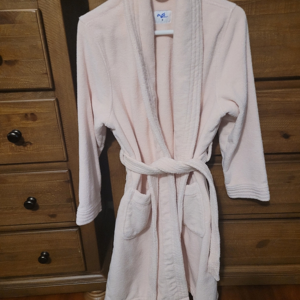 My Pillow 100% Supima Cotton HEAVYWEIGHT Bath Robe Blush~Pink size Medium - Picture 4 of 7